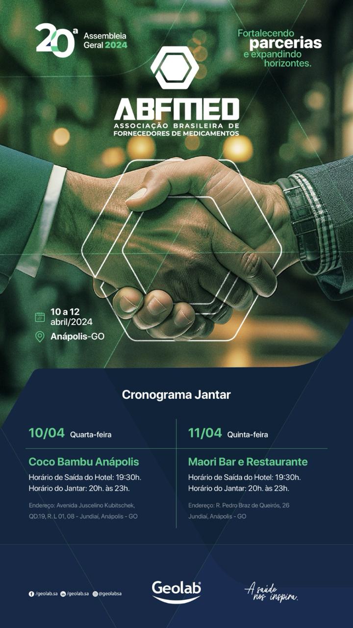 Convite da 20ª Assembleia Geral Ordinária da ABFMED